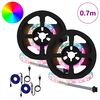 vidaXL LED Streifen 2 pcs Schwarz und Transparent 350 mm