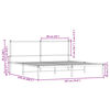 vidaXL Metallbett ohne Matratze Sonoma-Eiche 183x213 cm
