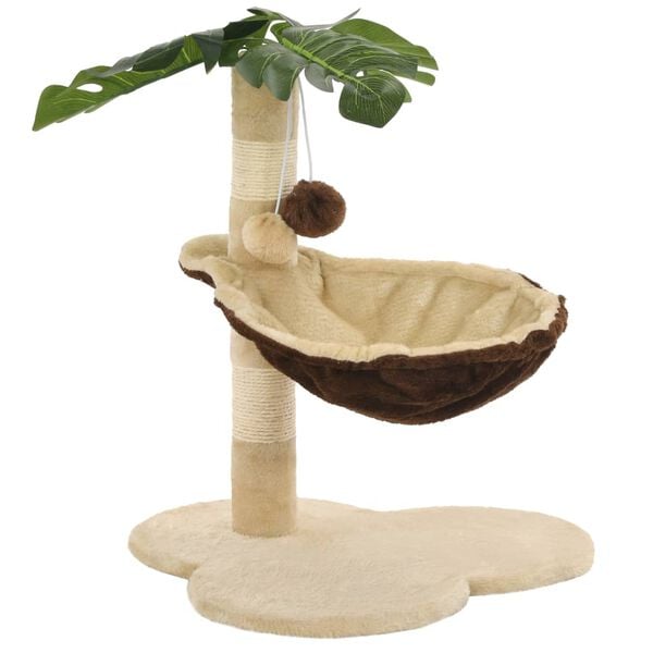 vidaXL Katzen-Kratzbaum mit Sisal-Kratzstange 50 cm Beige und Braun