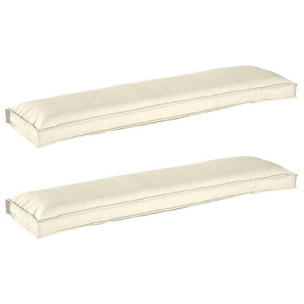 vidaXL Palettenkissenset 2 pcs Creme 150 x 40 x 8 cm Oxford-Stoff