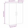 vidaXL Wandmontierter Schrank Schwarz Eichen-Optik 69,5 x 34 x 180 cm