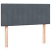 vidaXL Boxspringbett mit Matratze & LED Dunkelgrau 120x210 cm Samt