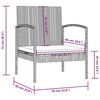 vidaXL 8-tlg. Garten-Lounge-Set mit Auflagen Poly Rattan Schwarz
