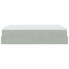 vidaXL Ottoman-Bett mit Matratze Hellgrau 140x200 cm Samt