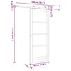vidaXL Schiebet&uuml;r Nat&uuml;rlich und Schwarz 86 x 211 cm