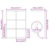 vidaXL Walk-in Duschwand Gold 140 x 195 cm Geh&auml;rtetes Glas