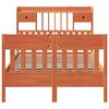 vidaXL Massivholzbett ohne Matratze Wachsbraun 135x190 cm Kiefernholz