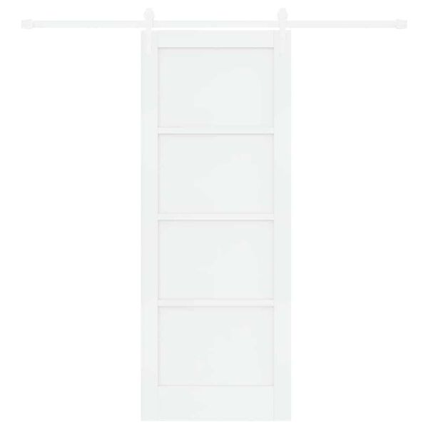 vidaXL Schiebet&uuml;r ORKDAL Wei&szlig; 78 x 202 cm Massives Kiefernholz