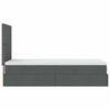vidaXL Ottoman-Bett mit Matratze Dunkelgrau 80x200 cm Stoff