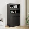 vidaXL Highboard Schwarz 60x40x116,5 cm Massivholz Kiefer