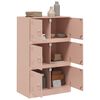 vidaXL Sideboard Rosa 67x39x107 cm Stahl