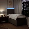 vidaXL Boxspringbett mit Matratze Hellgrau 90x190 cm Stoff