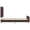 vidaXL Bettgestell mit Kopfteil Dunkelbraun 120 x 190 cm Stoff