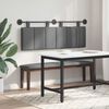 vidaXL H&auml;ngevorderseite Wandmontiert Dunkelgrau 150 x 55 x 5 cm Stoff