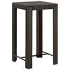 vidaXL 3-tlg. Gartenbar-Set mit Kissen Braun Poly Rattan