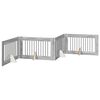 vidaXL Klappbares Hundetor mit St&auml;ndern 4 stk. Sonoma-Grau 401 cm