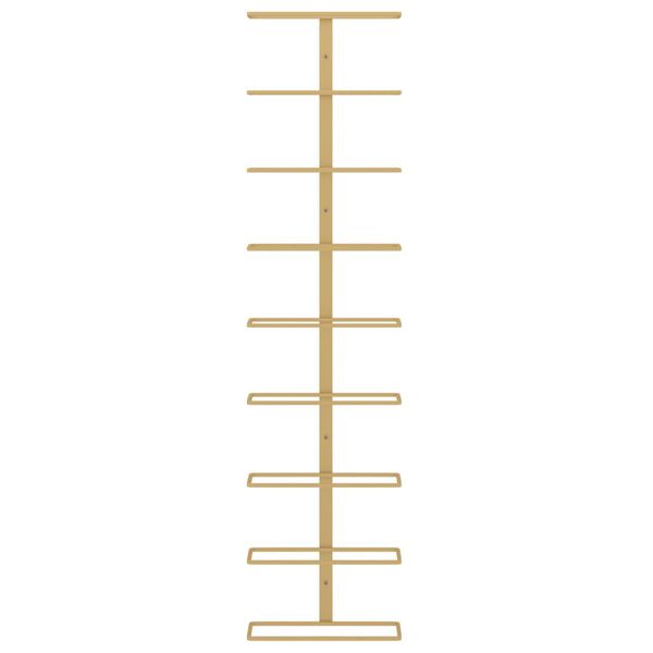 vidaXL Wand-Weinregal für 9 Flaschen Golden Eisen