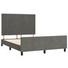vidaXL Bettgestell ohne Matratze Dunkelgrau 140x200 cm Samt