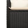 vidaXL 5-tlg. Garten-Bistro-Set mit Kissen Schwarz Poly Rattan