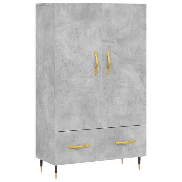 vidaXL Highboard Betongrau 69,5x31x115 cm Holzwerkstoff