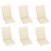 vidaXL Verstellbare Gartenst&uuml;hle mit Auflagen 6 Stk. Massivholz Teak