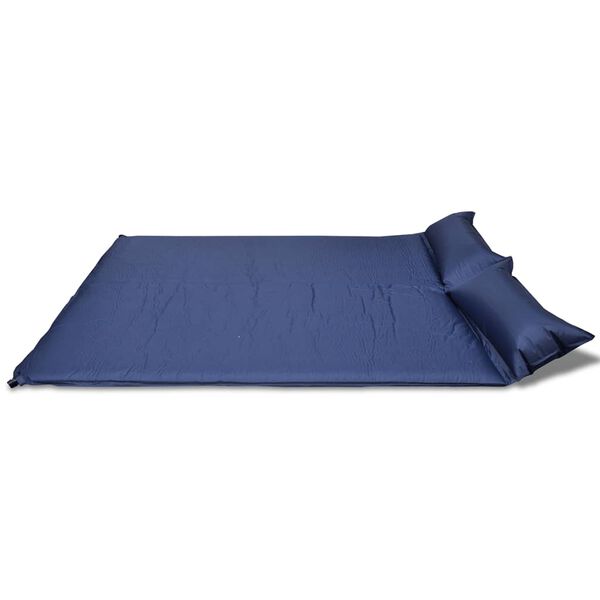 vidaXL Schlafmatte Selbstaufblasend 190x130x5 cm Blau (Doppel)