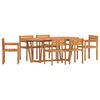 vidaXL 7-teiliges Garten-Ess-Set aus Massivholz Akazie
