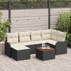 vidaXL Garten-Sofa-Set 7 pcs Schwarz und Wei&szlig;