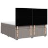 vidaXL Boxspringbett mit Matratze Taupe 180x200 cm Stoff
