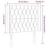 vidaXL LED Kopfteil Schwarz 93x16x118/128 cm Samt