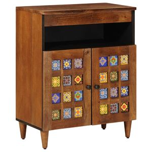 vidaXL Sideboard Walnuss 60 x 33 x 75 cm Massivholz Mango