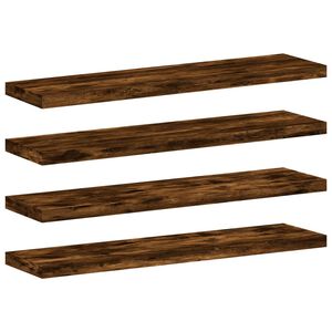 vidaXL Wandregale 4 Stk. R&auml;uchereiche 40x10x1,5 cm Holzwerkstoff