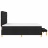 vidaXL Boxspringbett mit Matratze Schwarz 180 x 200 cm Stoff