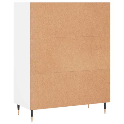 vidaXL Bücherregal Weiß 69,5x32,5x90 cm Holzwerkstoff