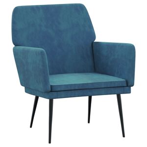 vidaXL Sessel Blau 62x79x79 cm Samt