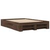vidaXL Bettgestell ohne Matratze Braun Eiche 120x200 cm Holzwerkstoff