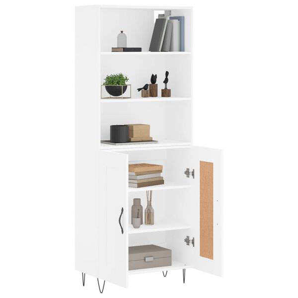 vidaXL Highboard Wei&szlig; 69,5x34x180 cm Holzwerkstoff