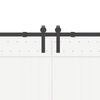 vidaXL Schiebet&uuml;rbeschlag-Set 427 cm Stahl Schwarz