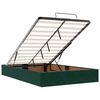 vidaXL Ottoman-Bett mit Matratze & LEDs Dunkelgr&uuml;n 120x200 cm Samt