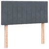 vidaXL Boxspringbett mit Matratze Dunkelgrau 90x210 cm Samt