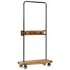 vidaXL Kleiderst&auml;nder mit Rollen 90x35x190 cm Massivholz Mango Eisen