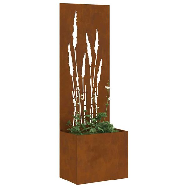 vidaXL Garten Sichtschutz-Leinwand Rostig 50 x 140 cm Wetterfeststahl
