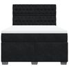 vidaXL Boxspringbett mit Matratze Schwarz 140x200 cm Samt