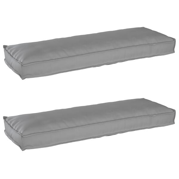 vidaXL Palettenkissenset 2 pcs Grau 120 x 40 x 8 cm Oxford-Stoff