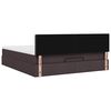 vidaXL Ottoman-Bett mit Matratze Dunkelbraun 160x200 cm Stoff