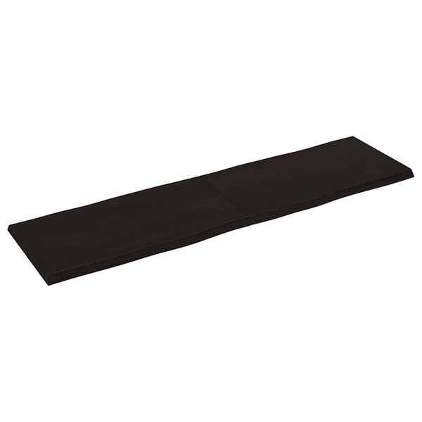 vidaXL Tischplatte 180x50x(2-4) cm Massivholz Behandelt Baumkante