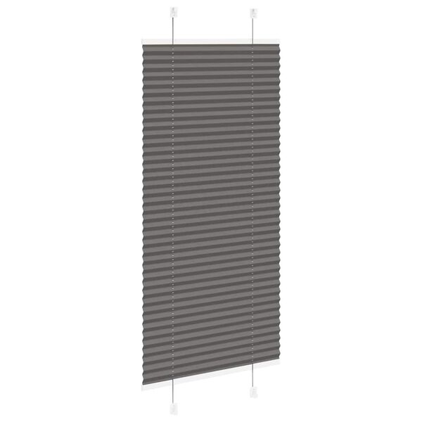 vidaXL Plissee Schwarz 55x150 cm Stoffbreite 54,4 cm Polyester