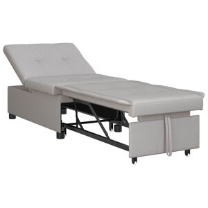 vidaXL Schlafsofa Ausziehbar Grau 194 x 50 x 82 cm Stoff