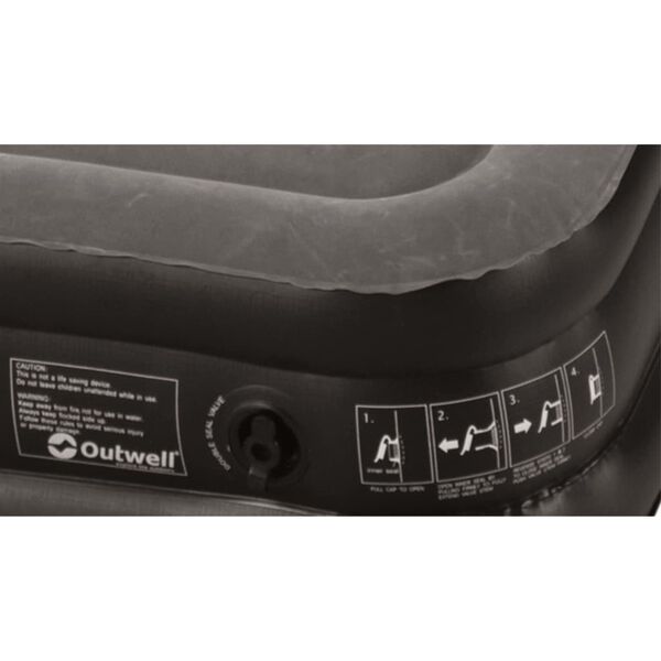 Outwell Luftmatratze Excellent Single 200&times;80&times;30 cm Grau Schwarz