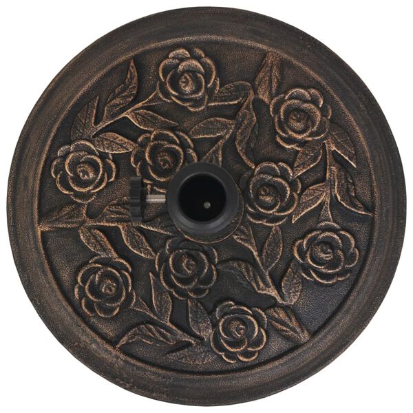 vidaXL Sonnenschirmst&auml;nder Harz Rund Bronze 9 kg